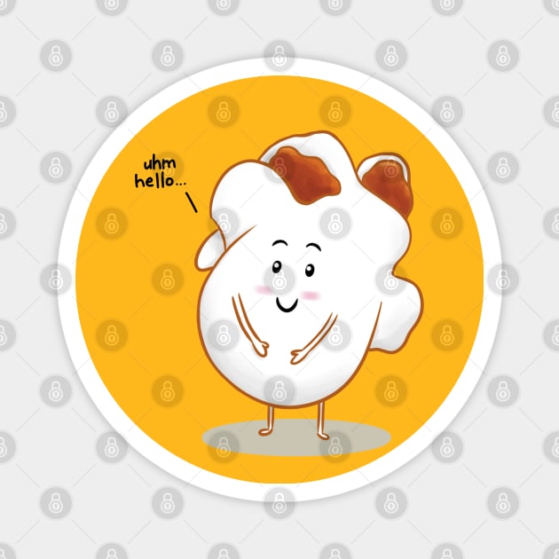 Shy Popcorn Magnet by Sketchbook ni Abi